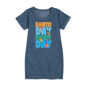 Girls' - Paw Patrol - Earth Every Day Graphic Short Sleeve Fleece Dress - 1 of 4