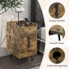 Tangkula Set of 2 Nightstand w/ Charging Station Home Bedside Sofa Side Tables w/ 2 Drawers - 2 of 4