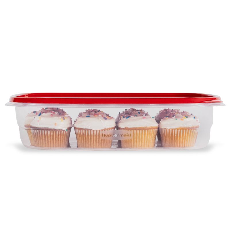 Rubbermaid TakeAlong 2pk 1.1gal Plastic Rectangle Food Storage Containers - Ruby Red, 3 of 9