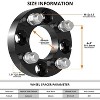 Wheel Spacers, 4x4 Wheel Spacers - 2 PCS 1'' Thick 6061-T6 Aluminum for EZ GO, Club Car (4x4, 66mm Bore, M12¡Á1.5 Studs) - 2 of 4