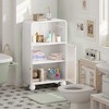 Grungis Tall Bathroom Storage Cabinet,45.28" H Floor Cabinets with Glass Door and Shelves,Storage Cabinet for Bathroom - 2 of 4