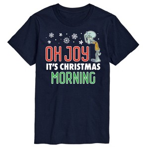 Men's - SpongeBob SquarePants - Oh Joy It's Christmas Morning Squidward Short Sleeve Graphic T-Shirt - 1 of 4