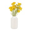 Sagebrook Home 10"Hx6" Diameter, Ceramic Aztec Vase in Ivory/Beige - Add Elegance and Charm to Your Space with this Beautiful Ceramic Vase for Floral - 3 of 4