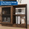 TV Stand Farmhouse Entertainment Center for 65 Inch TV Media Console Cabinet,Mesh Barn Door and Sturdy Metal Frame - 4 of 4