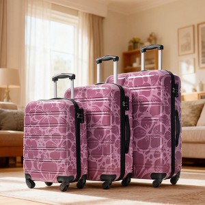 3-Piece Hardshell Spinner Luggage Set with TSA Lock, Lightweight Polycarbonate Suitcases (20" / 24" / 28")-- Frevyn - 1 of 4