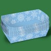 Big Dot of Happiness Blue Snowflakes Party Paper Food Trays, Holiday Double-Sided Disposable Food Boats for Nachos, Hot Dogs, French Fries - 12 Ct - 4 of 4
