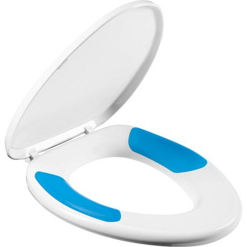 TruComfort with Flex Inserts Elongated Plastic Toilet Seat Never Loosens and Easy Clean White - Mayfair by Bemis - image 1 of 4