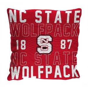 NCAA NC State Wolfpack Stacked Woven Pillow - 1 of 3