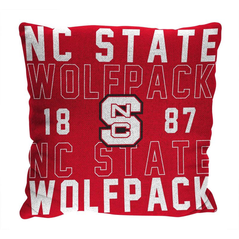 NCAA NC State Wolfpack Stacked Woven Pillow, 1 of 4