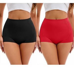 INSPIRE CHIC 2 Pcs Women's High Waisted Briefs Tummy Control Butt Lifter Control Lady Panties - 1 of 4