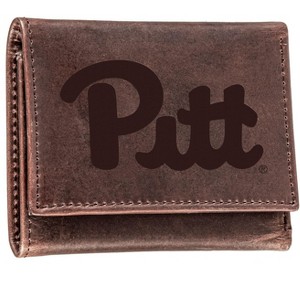Evergreen NCAA Pitt Panthers Brown Leather Trifold Wallet Officially Licensed with Gift Box - 1 of 1