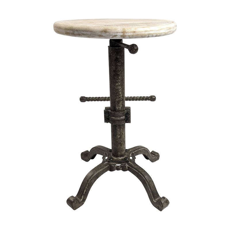 24&#34; Ryder Swivel Adjustable Barstool Natural Driftwood/Aged Iron - Carolina Chair &#38; Table, 3 of 8
