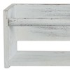 HomeRoots Set Of Two White Wood Wall Mounted Floating Shelves - 3 of 4