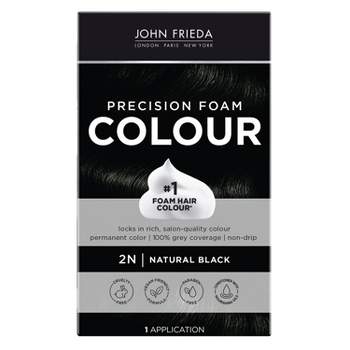 John Frieda Luminous Black Precision Foam Color, Hair Color Foam - 2N Natural Black