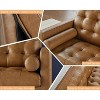 AMERLIFE Mid-Century Modern Genuine Leather Sofa, Comfy Couch for Living Room - 4 of 4