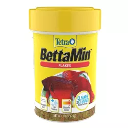 Tetra BettaMin Tropical Seafood Medley Flakes Cleaner & Clearer Water Formula - 0.81oz