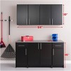 64" Elite with 5 Storage Cabinet Set Black - Prepac: Laminated Wood, Wall Mountable, 8 Shelves - 3 of 4