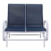 Courtyard Casual Santa Fe Alum Sling Loveseat Glider - 3 of 4
