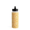 Little Dean Yellow mustard boho stripe Water Bottle - Society6 - image 2 of 4