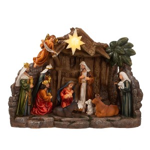 Kurt Adler 10.4-Inch Battery Operated Light-Up Nativity Table Piece - 1 of 4