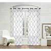 Kate Aurora Lux Home 2 Pack Shabby Trellis Semi Sheer Embroidered Clover Grommet Top Curtains - 2 of 4