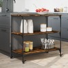vidaXL Kitchen Trolley Smoked Oak 40.2 In.x19.7 In.x37.4 In. Engineered Wood - 4 of 4