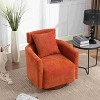CAVINAS Chenille Swivel Accent Chair with Curved Backrest and Wooden Base,Modern Upholstered Living Room Chairs,Reading Chairs for Living Room - 2 of 4