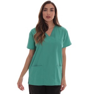 Just Love Solid Scrub Top for Women with Pockets and V-Neck - Comfortable and Professional Medical Uniform - 1 of 3