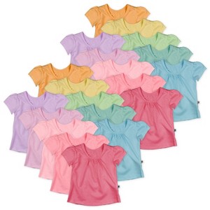 Honest Baby 20-Pack Organic Cotton Puff Sleeve T-Shirts Bundle - 1 of 2