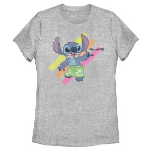 Womens Lilo & Stitch Retro Shaka Hand Gesture T Shirt - 1 of 4