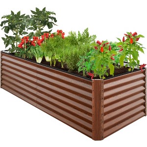 Best Choice Products 8x4x2ft Outdoor Metal Raised Garden Bed, Planter Box for Vegetables, Flowers, Herbs - 1 of 4