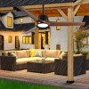 52" Outdoor Ceiling Fan with LED Light, Waterproof Patio Ceiling Fan for Porch, Deck, and Gazebo – The Pop Home - 2 of 4