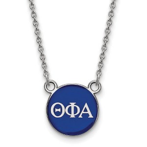 Black Bow Jewelry Sterling Silver Theta Phi Alpha Greek Life Necklace 18 Inch - 1 of 4