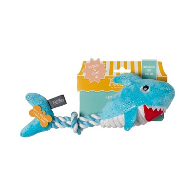 PetShop by Fringe Studio Stevey Shark Dog Toy - Aqua Blue