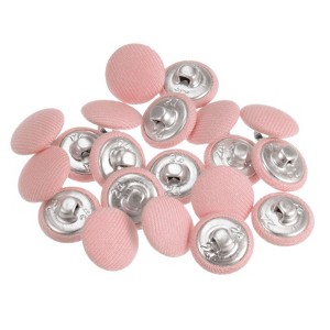 Unique Bargains DIY Craft Metal Shank Cotton Covered Round Sewing Buttons 20 Pcs - 1 of 4