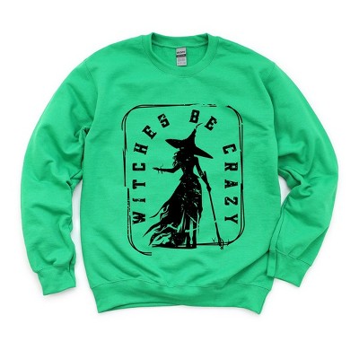 Simply Sage Market Women's Graphic Sweatshirt Witches Be Crazy Rectangle