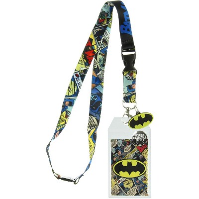 Marvel Deadpool Lanyard with Unicorn Rainbow Charm and Detachable ID Holder