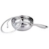 J&V TEXTILES 9.5" Stainless Steel Fry Pan with Lid - 2 of 3