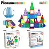 PICASSO-TILES Magnetic Tiles For Kids with Tote Bag, 61PCS Construction STEM Building Blocks Educational Toy - 2 of 4