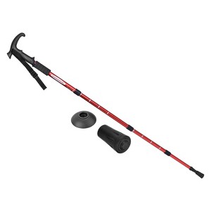 Unique Bargains Aluminum Alloy Collapsible T Handle Hiking Trekking Pole with Mud Basket 21-43 Inch - 1 of 4