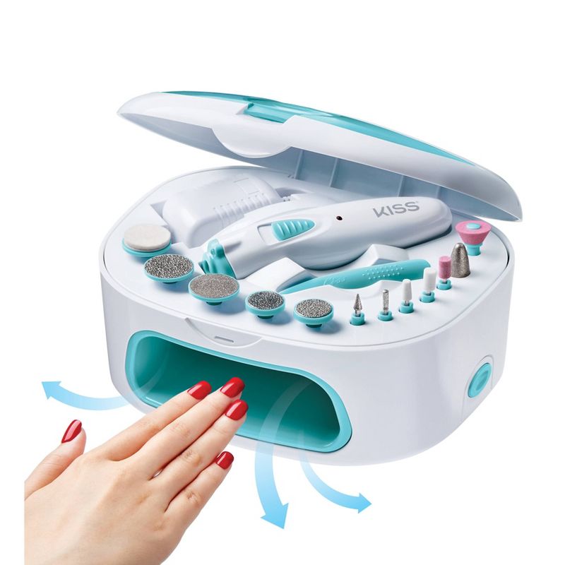 Kiss Nails Power File &#38; Nail Dryer Rechargeable Nail Care Kit - 16pc, 6 of 8