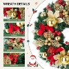 18 Inch Pre-Lit Christmas Wreath, Battery Operated Christmas Hanging Ornament for Front Door - 4 of 4