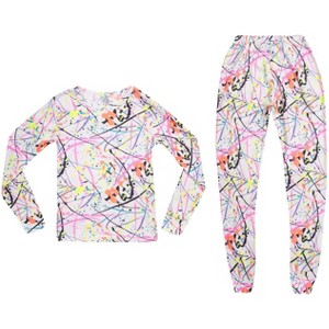 Just Love Girls Tie Dye Two Piece Thermal Underwear Set - 1 of 3