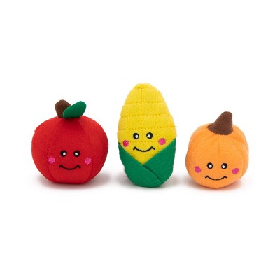 ZippyPaws Burrow Replacement Miniz - Stimulating Pet Products Plush Refills, Enrichment Squeaky Toys - Fall Harvest