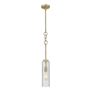 Wexford - 1 Light Stem Hung Mini Pendant In Art Deco Style-20.75 Inches Tall and 4 Inches Wide - 1 of 1