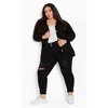Avenue Women's Plus Size Amber Boucle Cardigan - 3 of 4