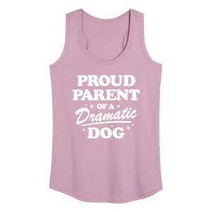Women's - Instant Message - Proud Parent Dramatic Dog Graphic Racerback Tank - 1 of 4