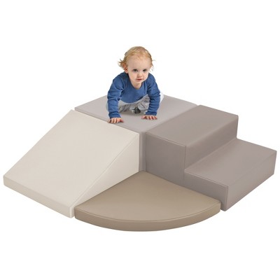Soft Climb Crawl Activity Play Set For Toddler, Foam Indoor Active Play Structure Climbing Crawling Toys
