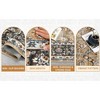 Vintage Machine Washable Area Rug for Living Room Non Slip Distressed Floral Printed Carpet - 2 of 4