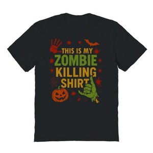 Rerun Island Men This Is My Zombie Killing Shirt Short Sleeve Graphic Cotton T-Shirt - 1 of 4